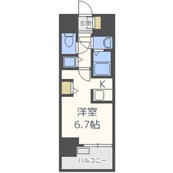 プレサンスタワー難波WESTの物件間取画像